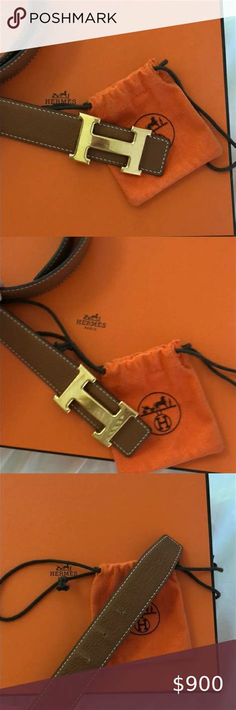 authentic brown black hermes belt with dust bag|Hermes belt identification.